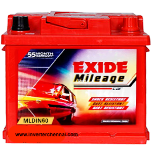 Exide MLDIN60 Car battery in inverterchennai.com