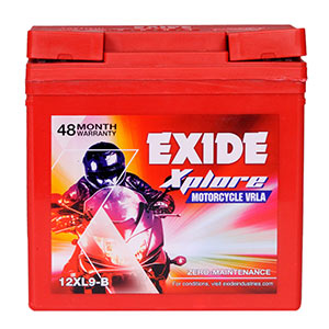 Exide 9Ah Xplore 9B Bike battery chennai 12XL9 B Battery chennai